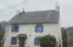 Ravalement Peinture, façade réalisé à Moëlan sur mer