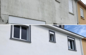 Revêtement peinture sur façade, travaux réalisés Châteauneuf du fou